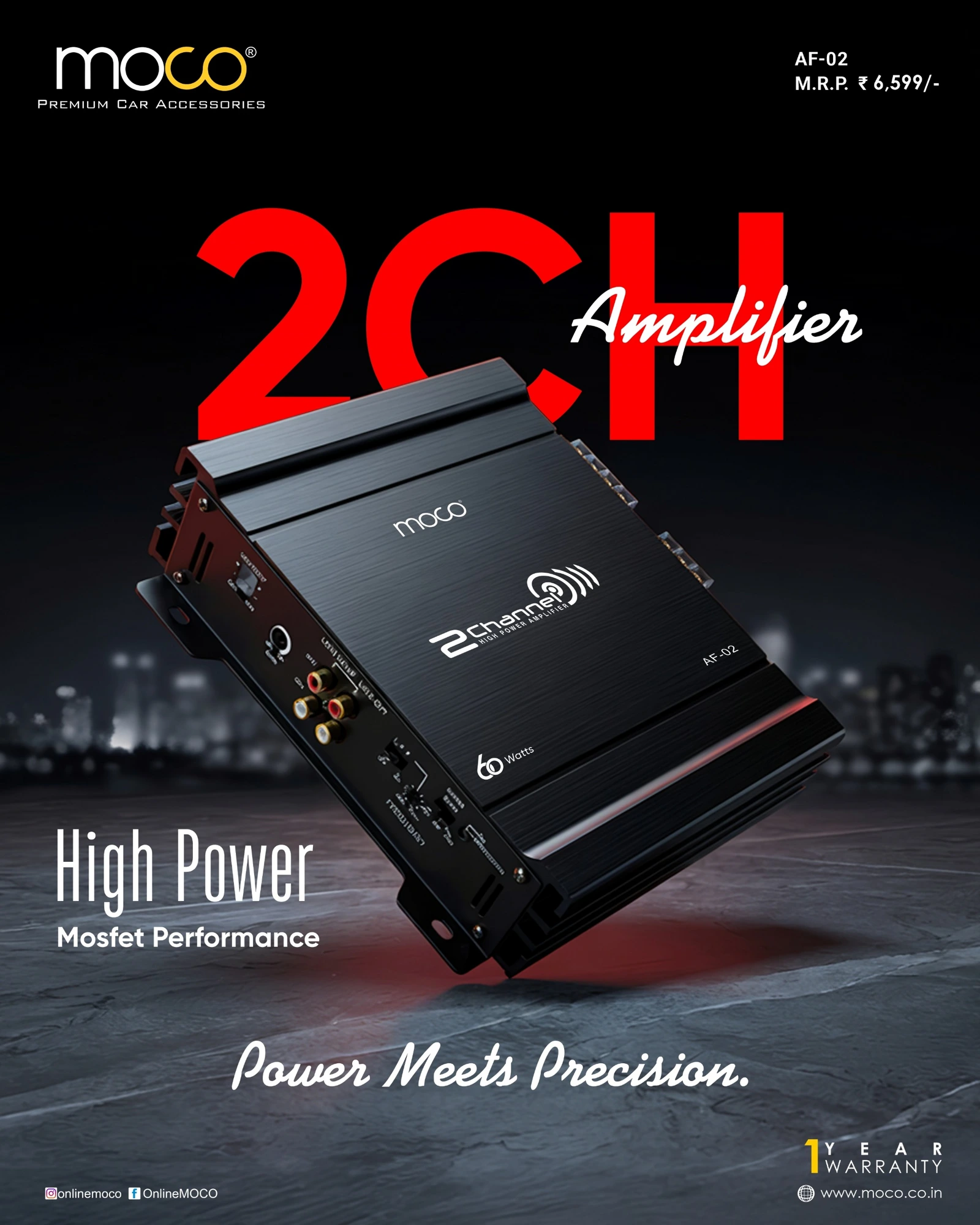 MOCO AF-02 · 2CH High-Power Amplifier
