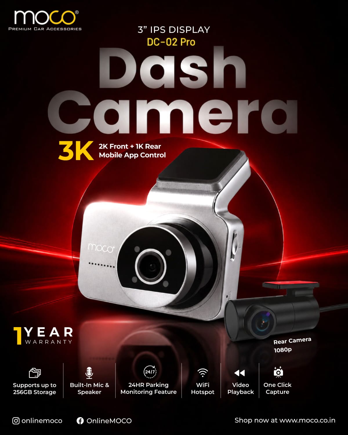 MOCO DC-02 Pro — Cameras & Safety