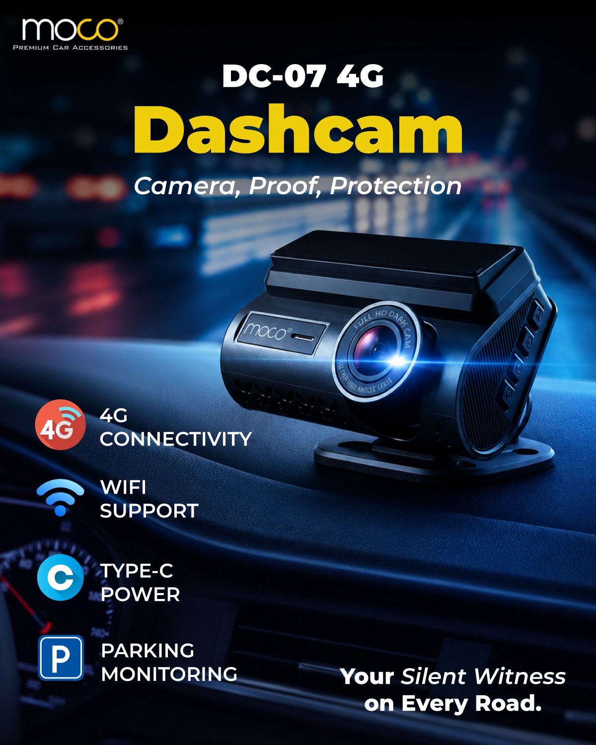 MOCO DC-07 4G dashcam