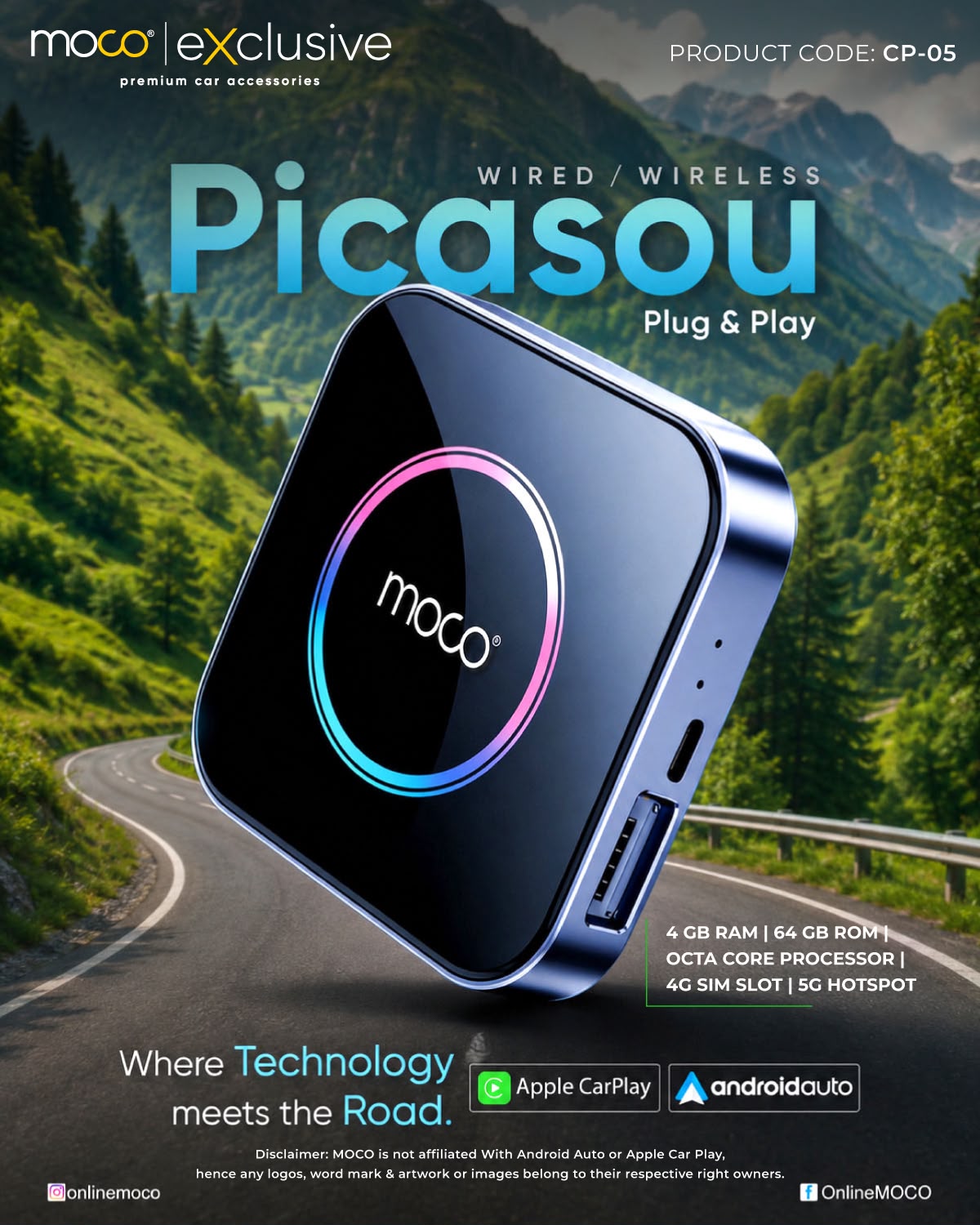 MOCO Picasou CP-05 · Plug & Play CarPlay Dongle