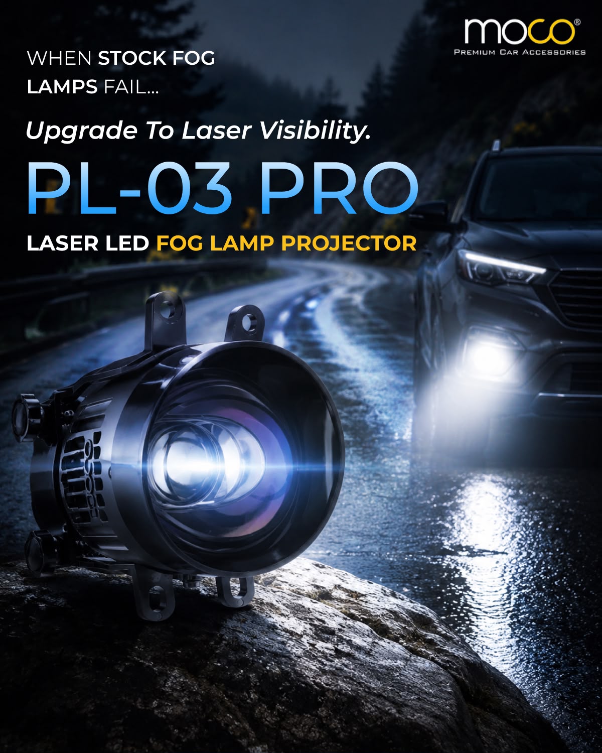 MOCO PL-03 PRO · Laser LED Fog Lamp Projector